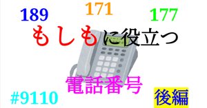 もしもの時】便利な電話番号たちを紹介ー前編｜SOSULover(NumberMania)