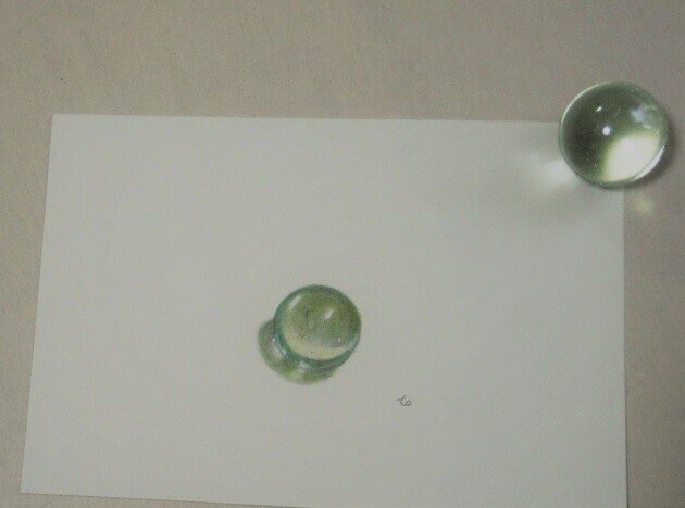 ビー玉とパンを描きました 水彩スケッチ帖 Note