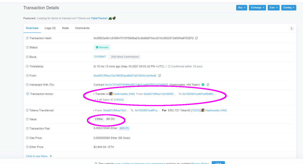 Etherscan 備忘録③（2021年5月18日） （概要など）｜ユウキ