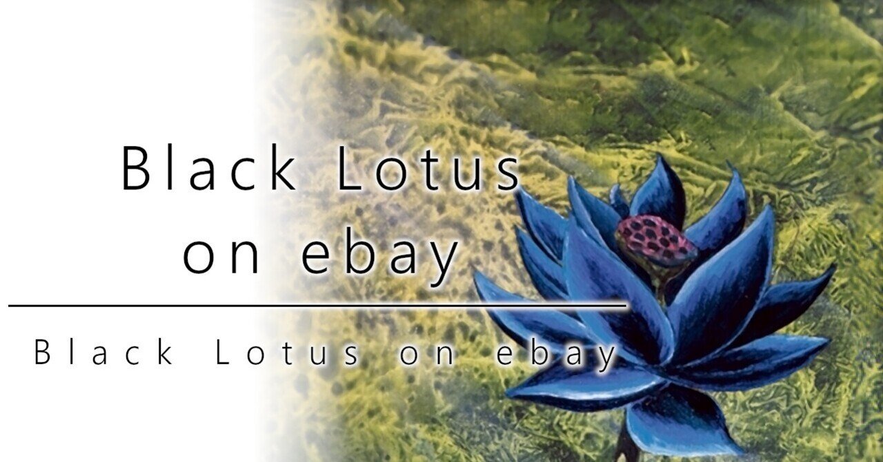 Black Lotus on ebay|加藤英宝 Black Lotus on ebay|加藤英宝