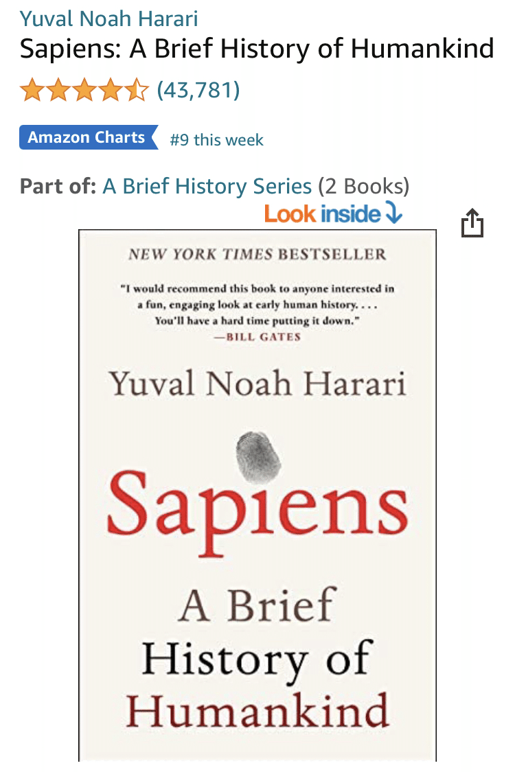 サピエンス全史 科学の歴史 しゅん 在米phd Note