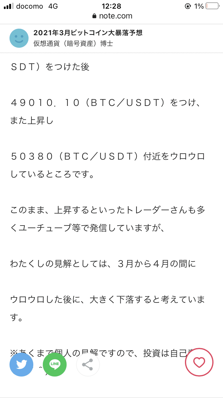 ピットコイン Btc大暴落 命中 仮想通貨 暗号資産 博士 Note