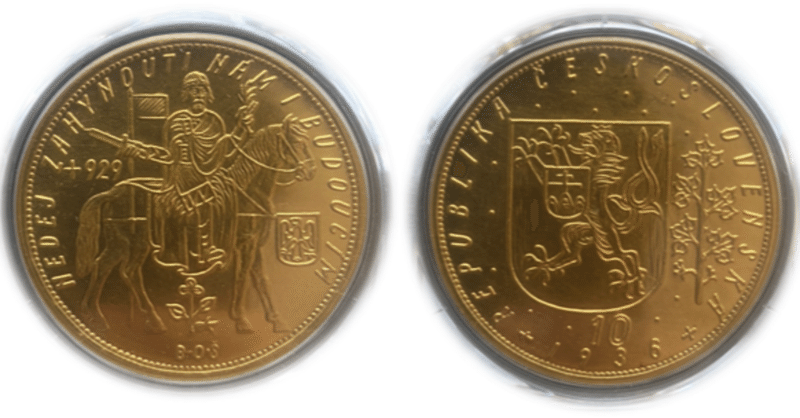 欧米の富裕層に人気がある大型の金貨「チェコスロバキア 10ダカット金貨①」