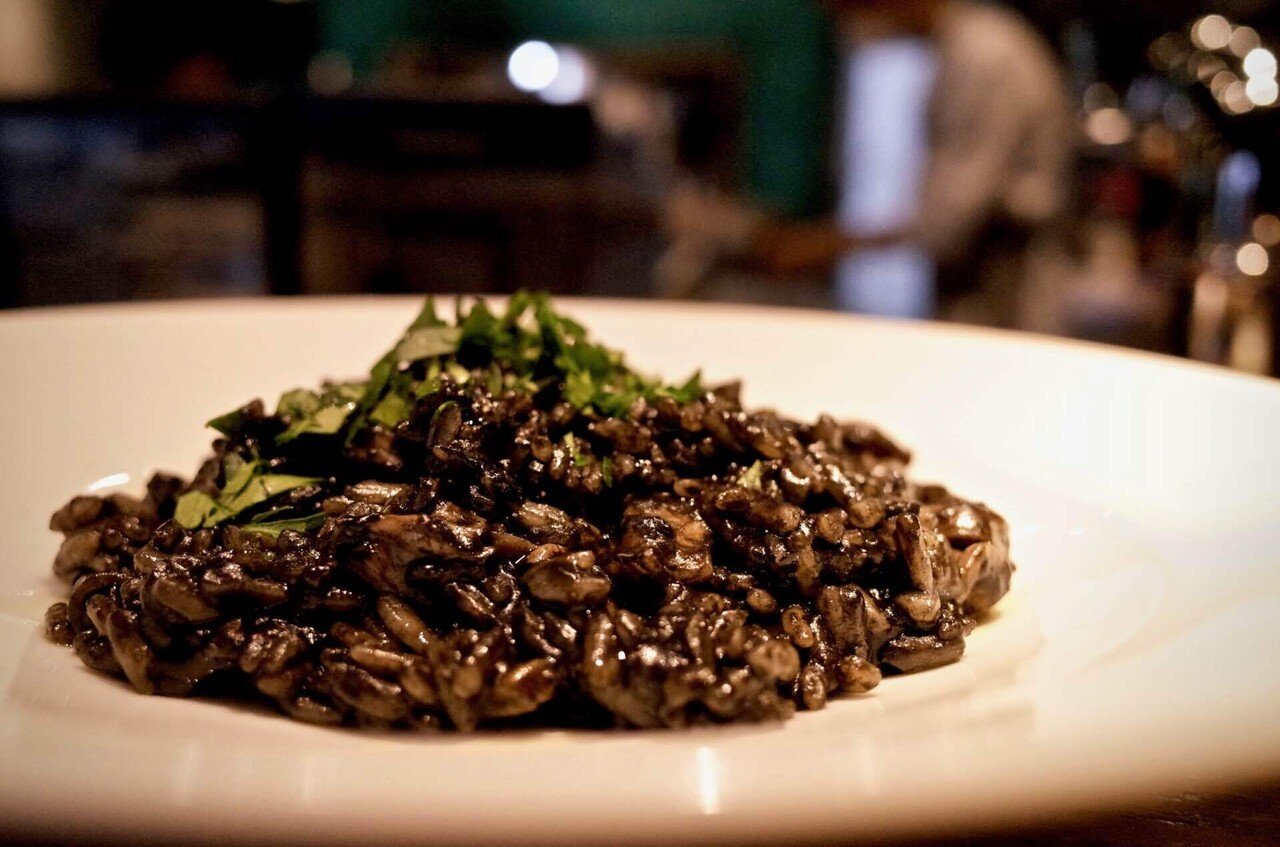 Tre Tre Setteさんのヤリイカとイカ墨のリゾット Miu Note