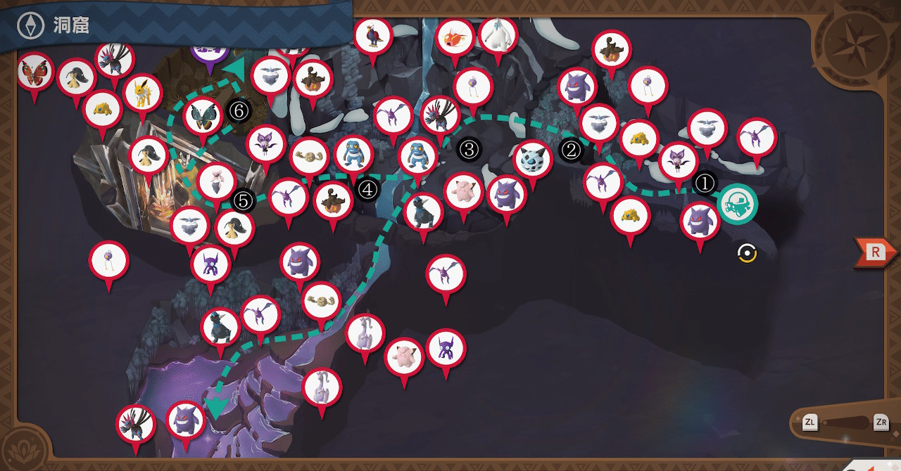 Newポケモンスナップ 洞窟 ルートスコア6万 瞬間世界4位 解説 さーな Note