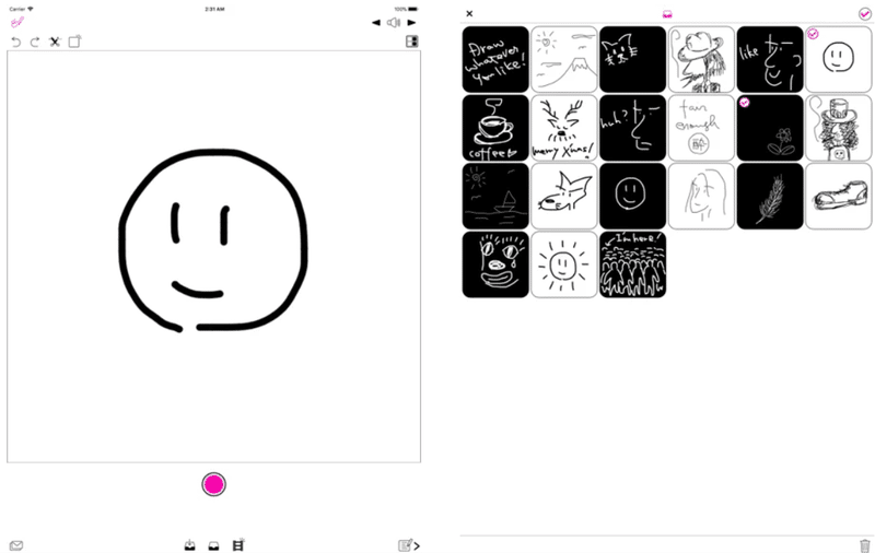 iPhoneのお絵描きアプリ