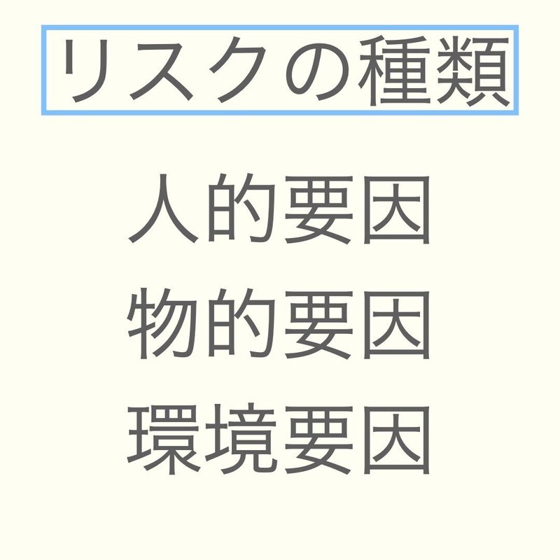 リスクの種類