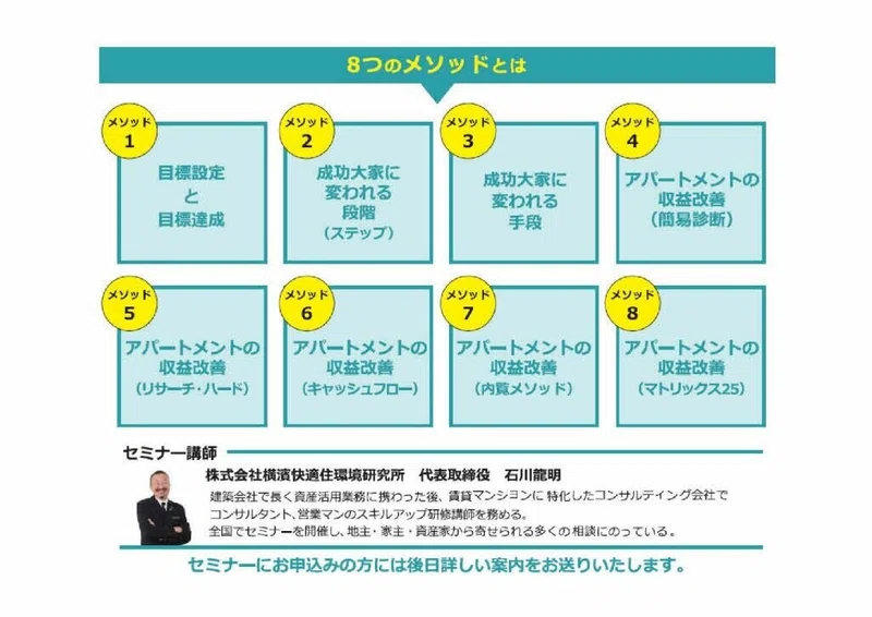 オンラインセミナー 成功大家に変われる８つのメソッド 6月開講のお知らせ 賃貸経営に特化した雑文家 新賃貸の預言者 石川龍明 Note