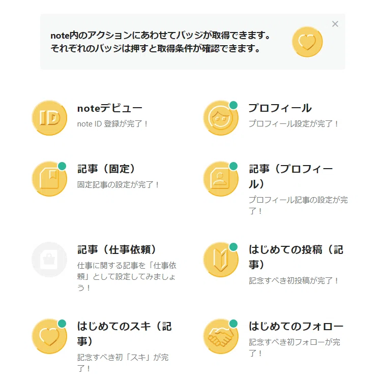 noteバッジ一覧