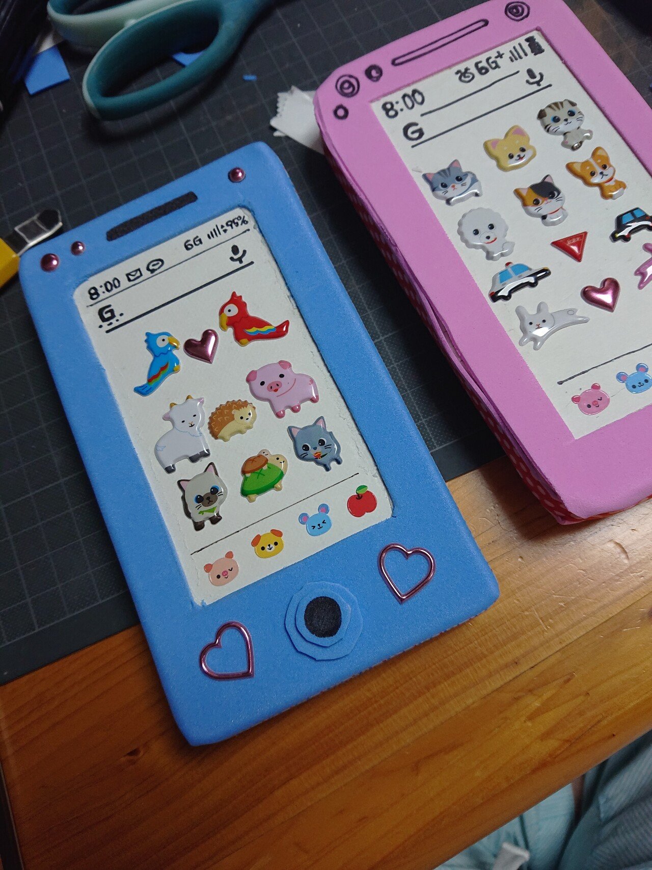 百均の材料で工作 子ども用なんちゃってスマホ かみねこさん Note