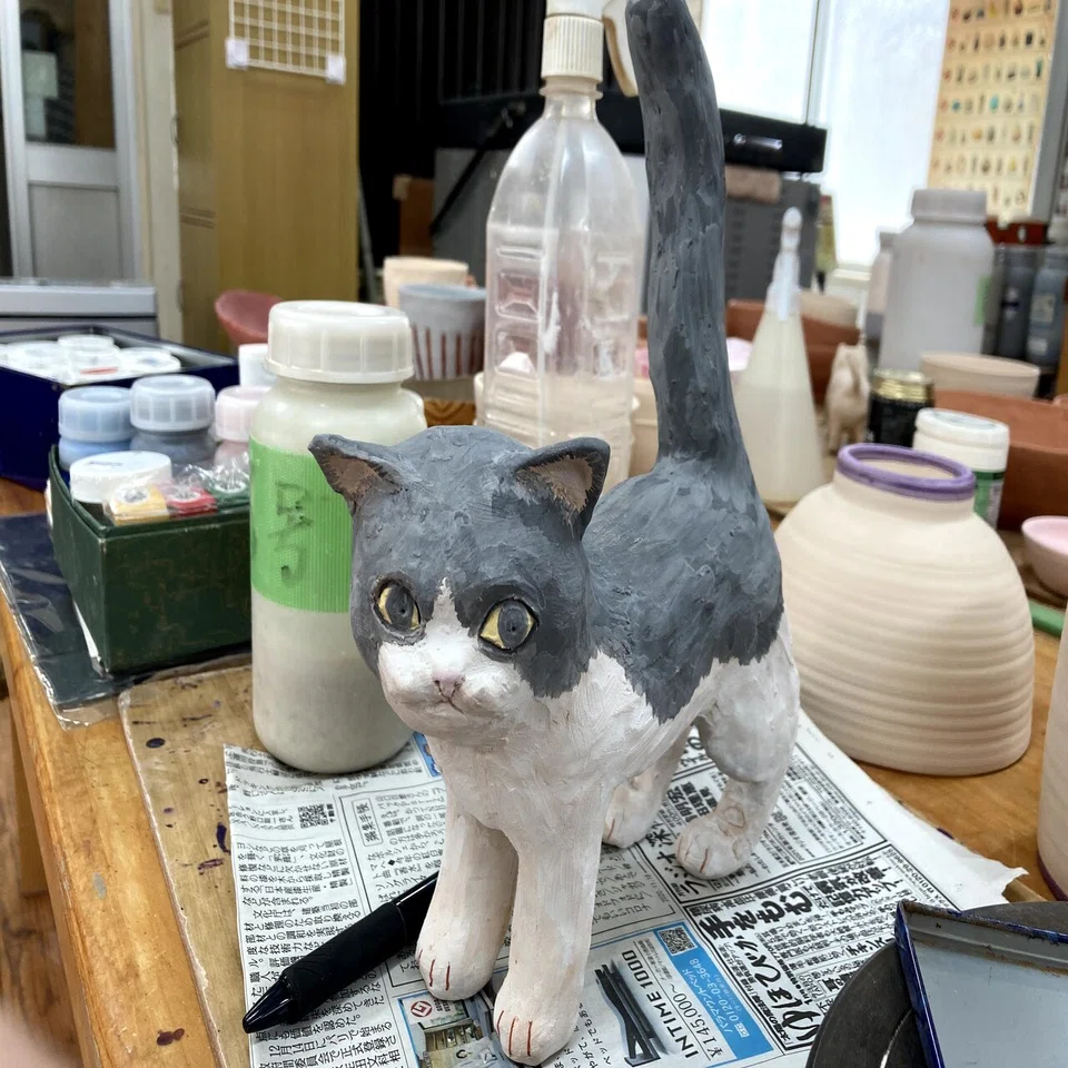 no.38 猫の置物 作成編｜Nao?＠陶芸主婦