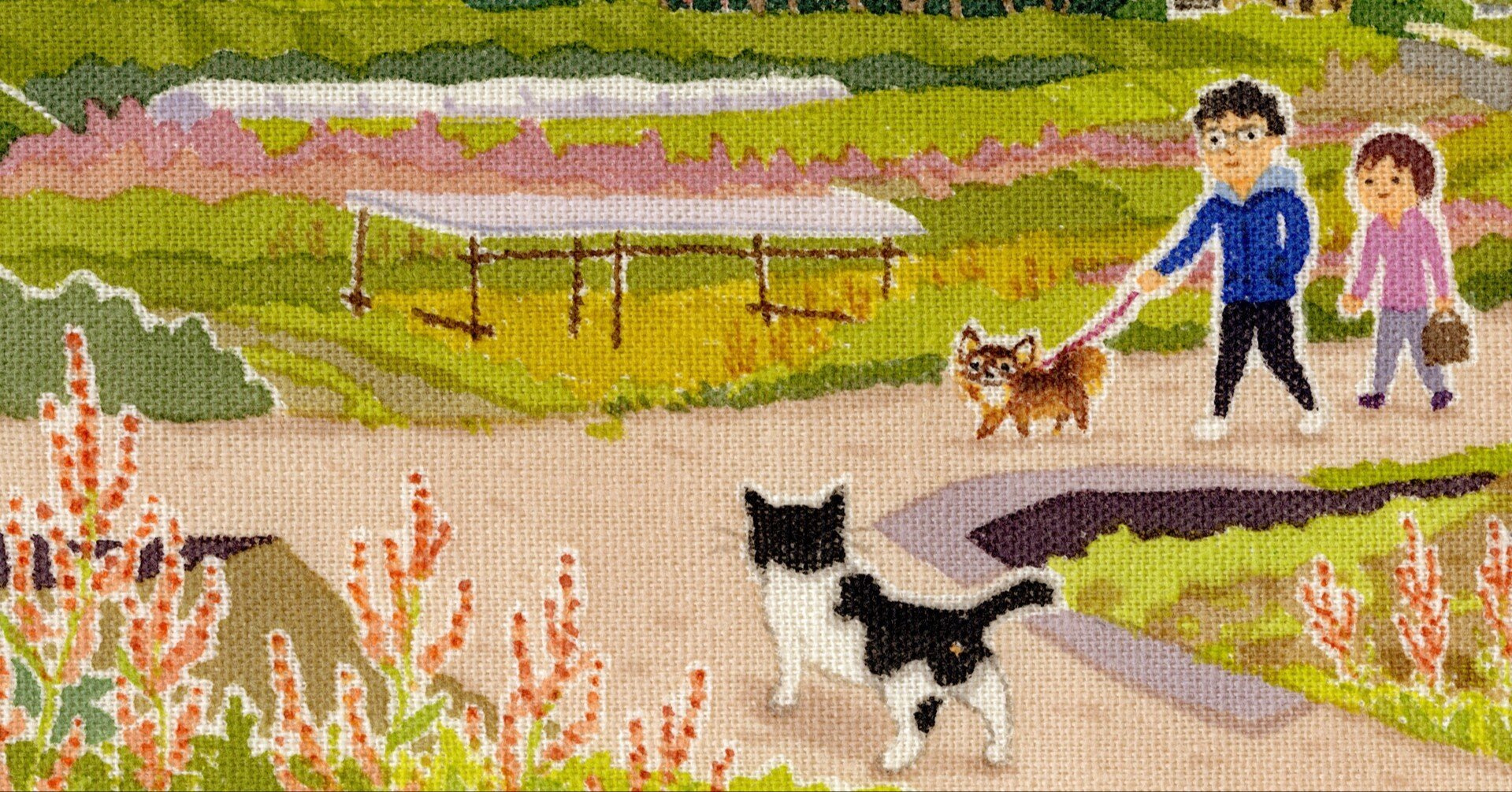 サイコロ風景画「ころねこ」第4回｜遠い昔の通学路・奈良県御所市