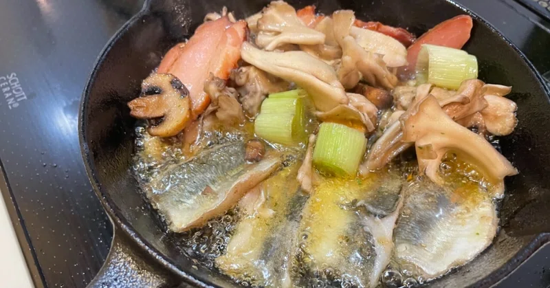 つり人的 アジのアヒージョ 少ししか釣れなかった そんな時は油にドーン Okada Tsuri Note
