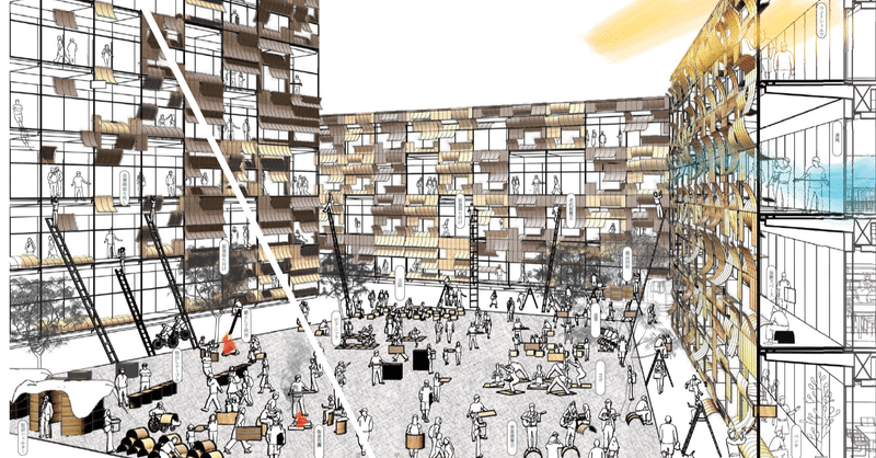 都市木造への考察⑨  公共循環木質外装｜ウッド・ストックによる新しい都市景観