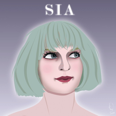 オーストラリア出身のシンガーソングライター シーア のイラスト 輝っち Note