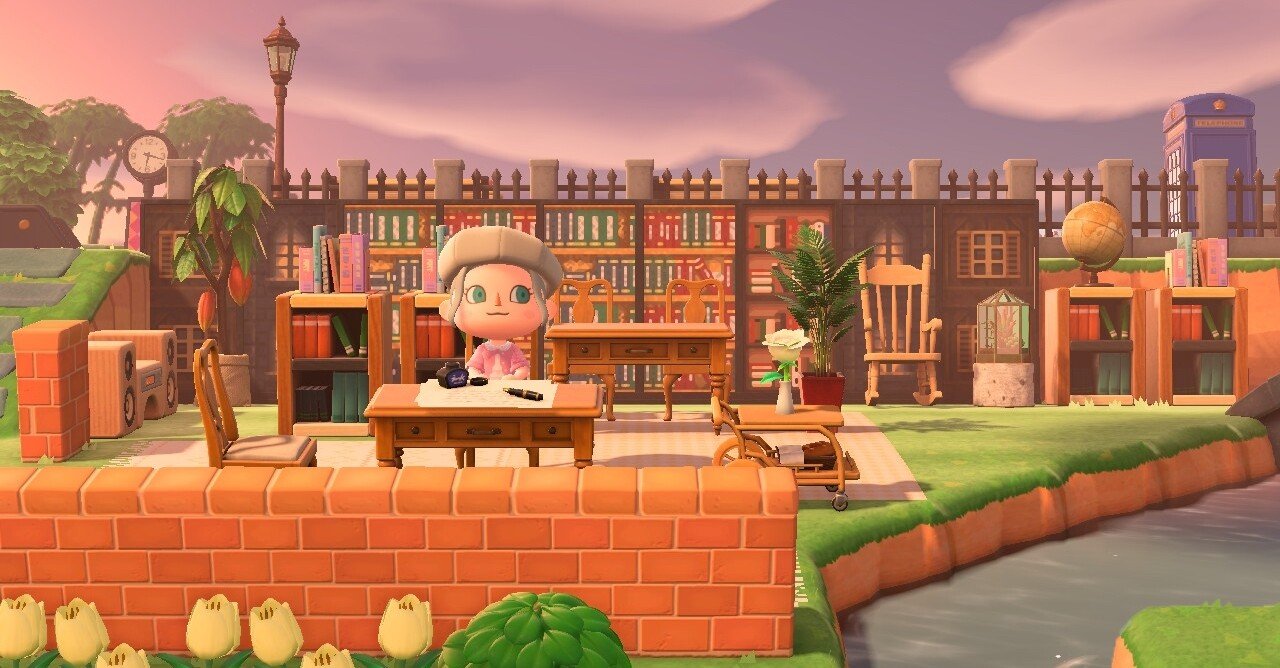 あつ森日記 川沿いの図書館 くろみ Note