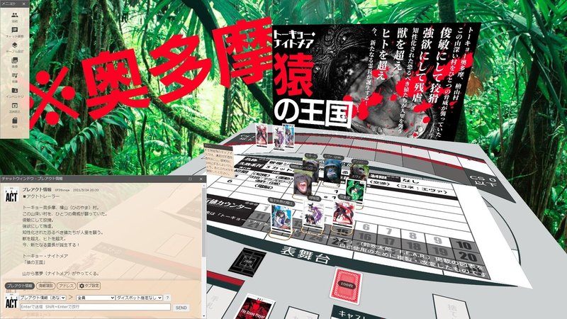 猿の王国 トーキョー ナイトメア シナリオ Sone Note