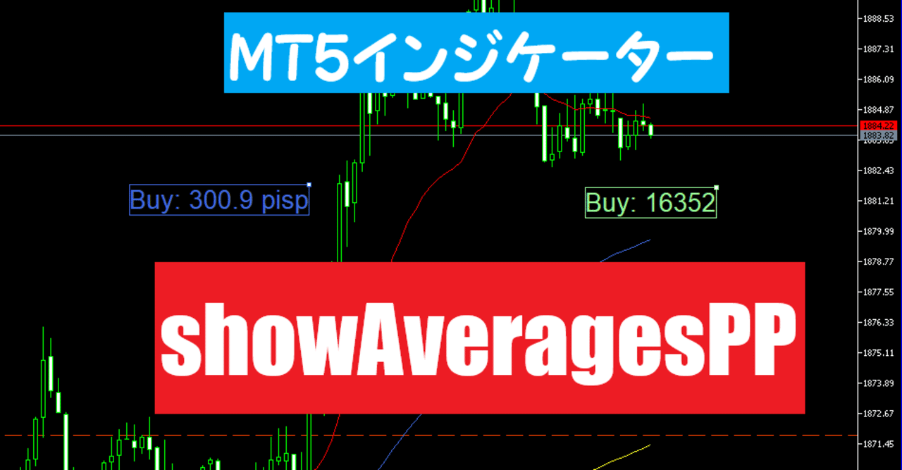 FX】平均取得価格のライン・損益と獲得pipsを表示するMT5用インジケーター｜mamaSOS