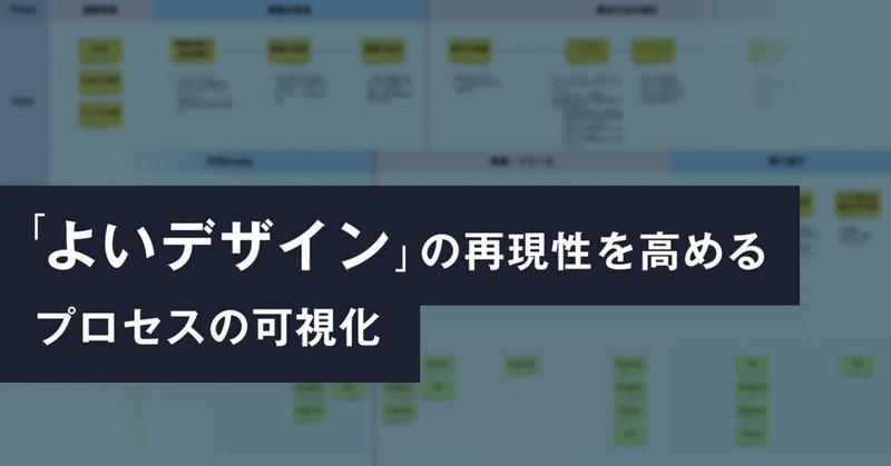 「よいデザイン」の再現性を高めるプロセスの可視化