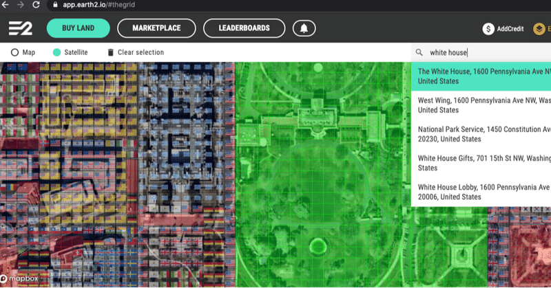 バーチャルな地球における土地売買を可視化するヒートマップ - Earth2.io ｜ Built With Mapbox