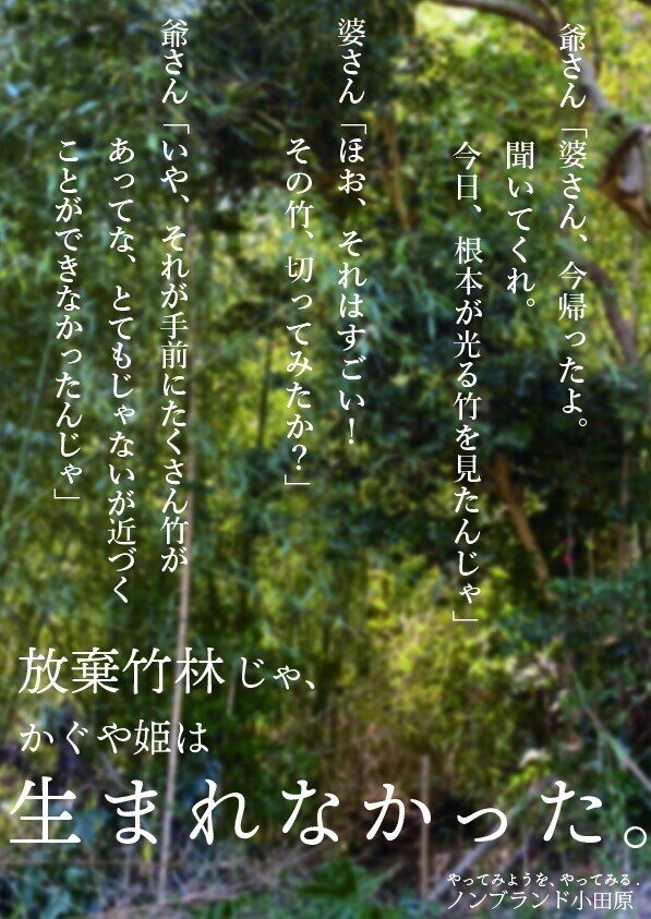 なぜ かぐや姫は生まれなかったのか 放棄竹林のお話 ノンブランド小田原 Note