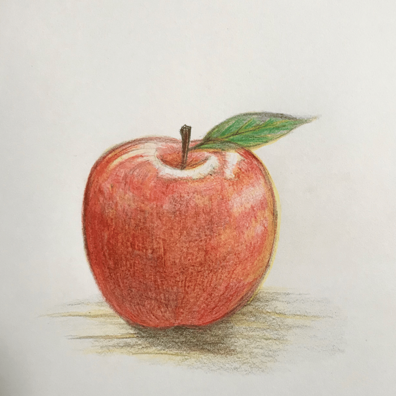 リンゴ 色鉛筆画 絵 りんご食べたい みかんせいじん Note