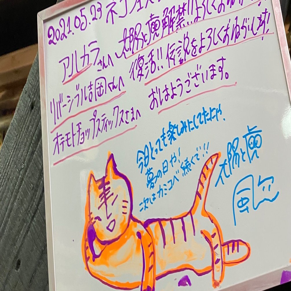 21 5 23 ネコフェスex 太陽と虎 稲村太佑 アルカラ Note