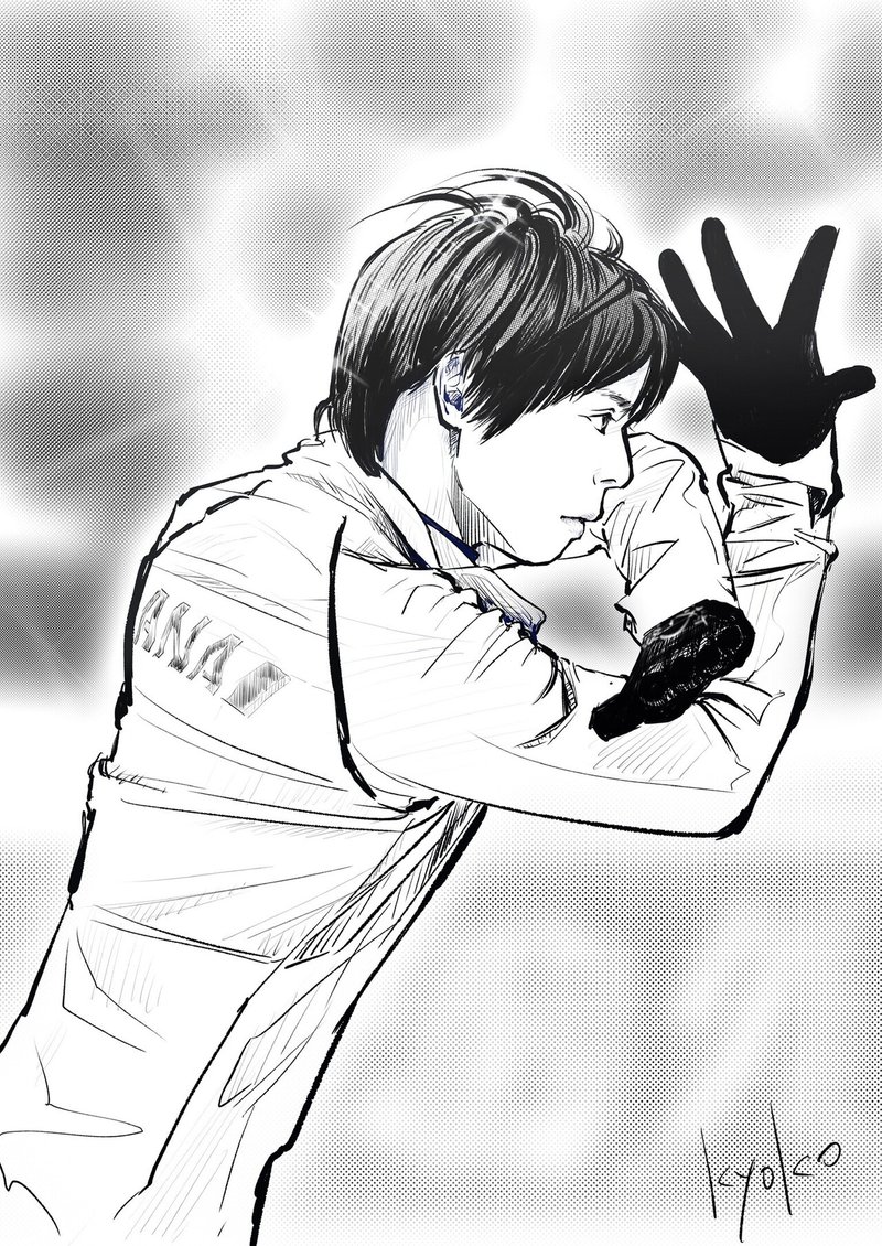 待ちに待った羽生くんの姿に 描く手が止まらなかった全日本フィギュアスケート選手権 Kyoko Note