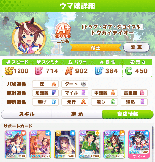 ウマ娘 無課金で初のa Kaleido Note