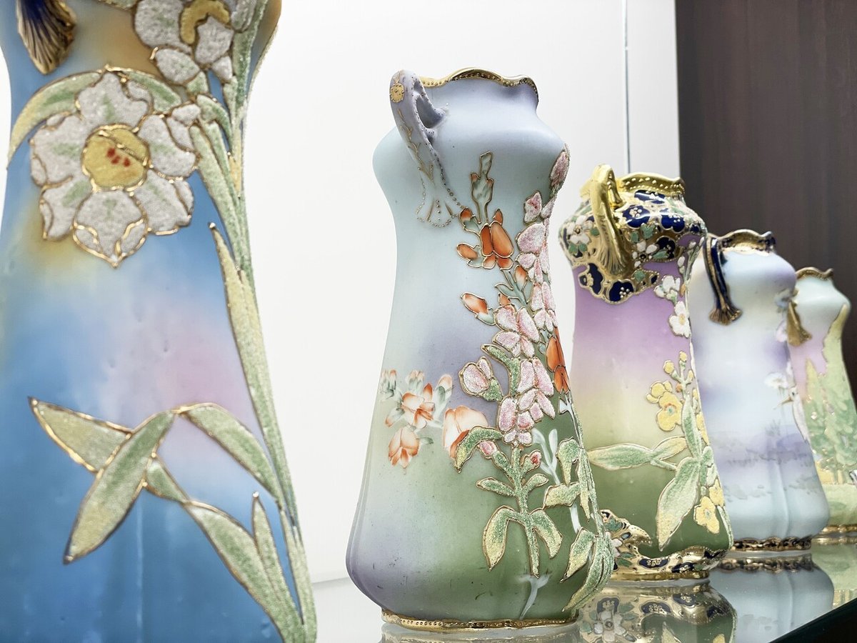 オールドニッポン コラレン 風景図 飾り壷 オールドニッポン コラレン 風景図 飾り壷 オールドニッポン コラレン