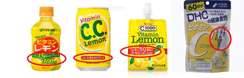 レモン何個分のビタミンC商品