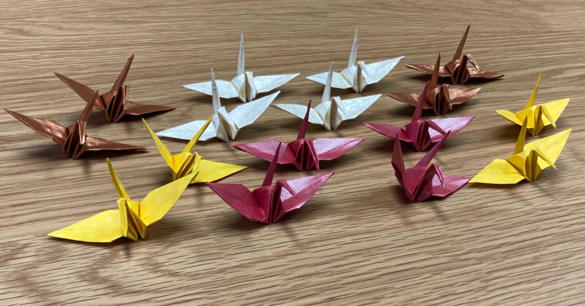 千羽鶴への道 4週間目 札幌の紙箱メーカー モリタ株式会社 Note