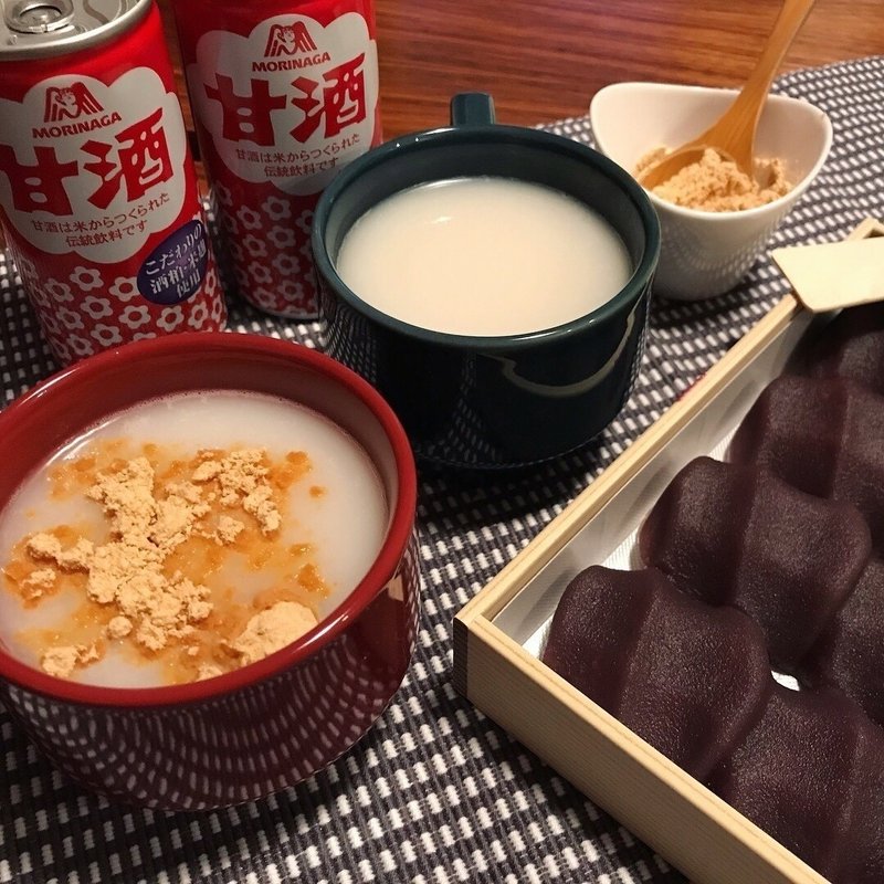 森永甘酒にきな粉をいれて みずのさちこ Note