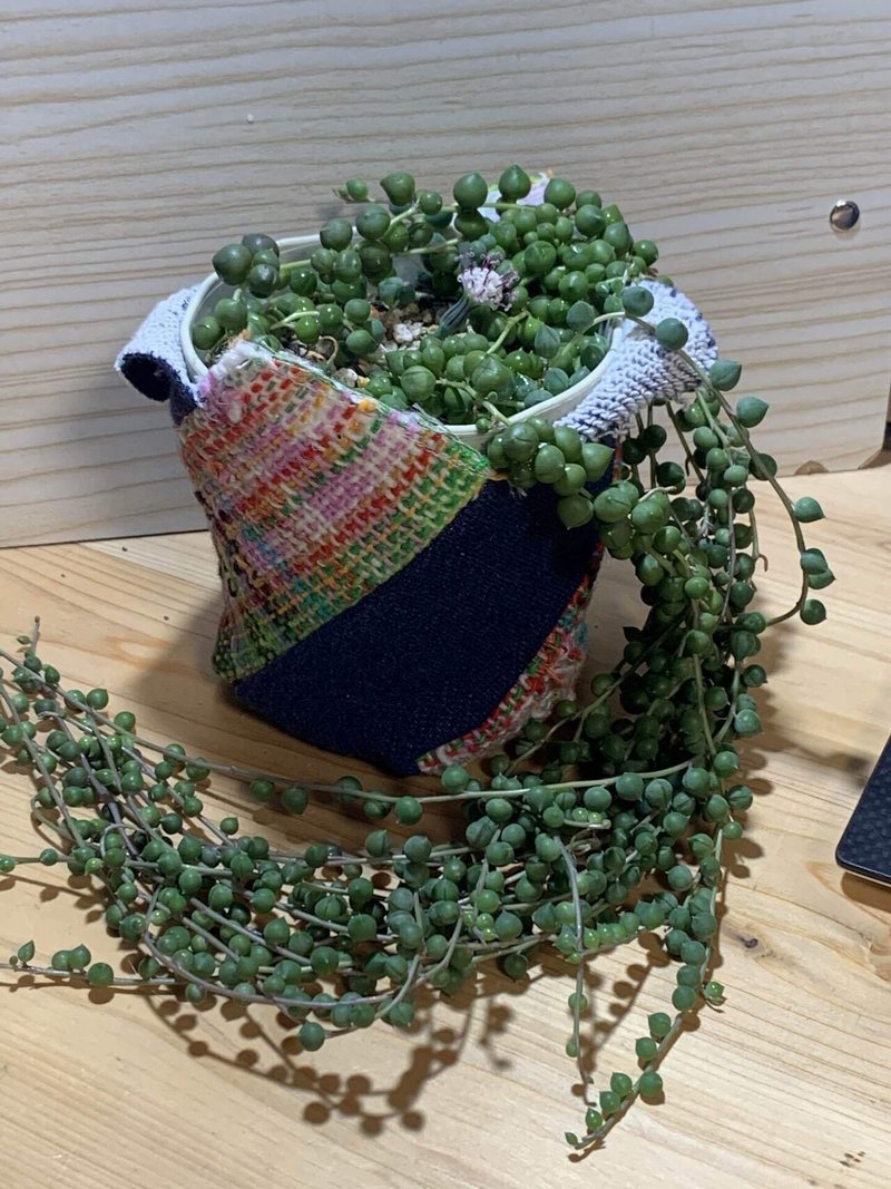 さをり布で お客様が 作ってみた 鉢カバー ぢーこ Note