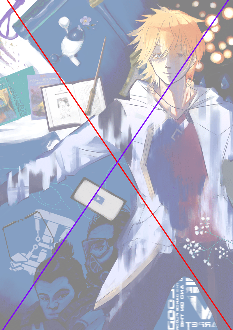 エッセイ 目が明く のイラスト解説 解釈 エクス2周年記念絵 Night Red Note