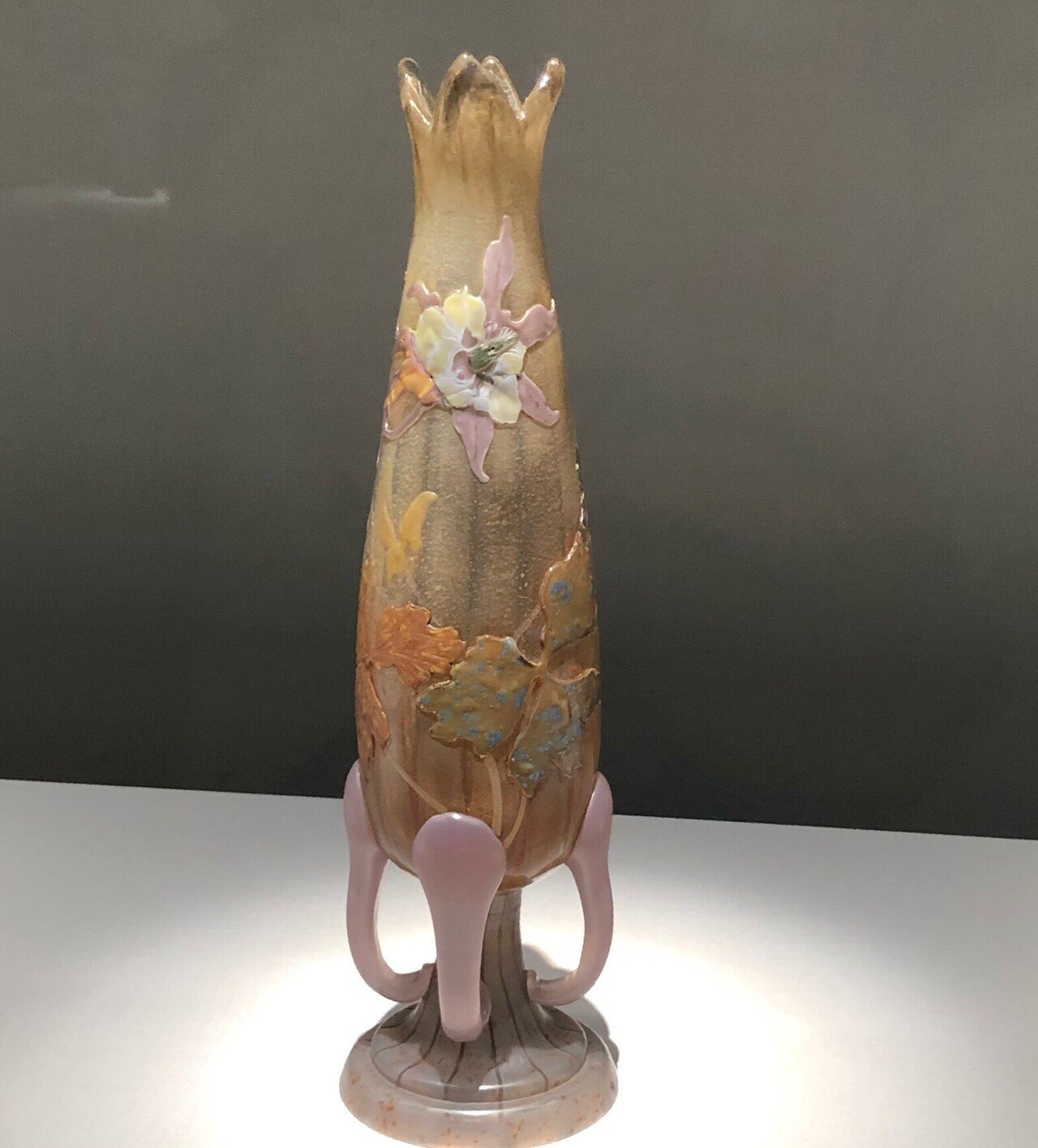 紫陽花文花器 | コレクション | ポーラ美術館 ガレ 紫陽花文平花器