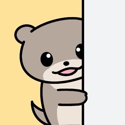 壁からチラ見顔出ししてるカワウソのアイコン いぬまん Note