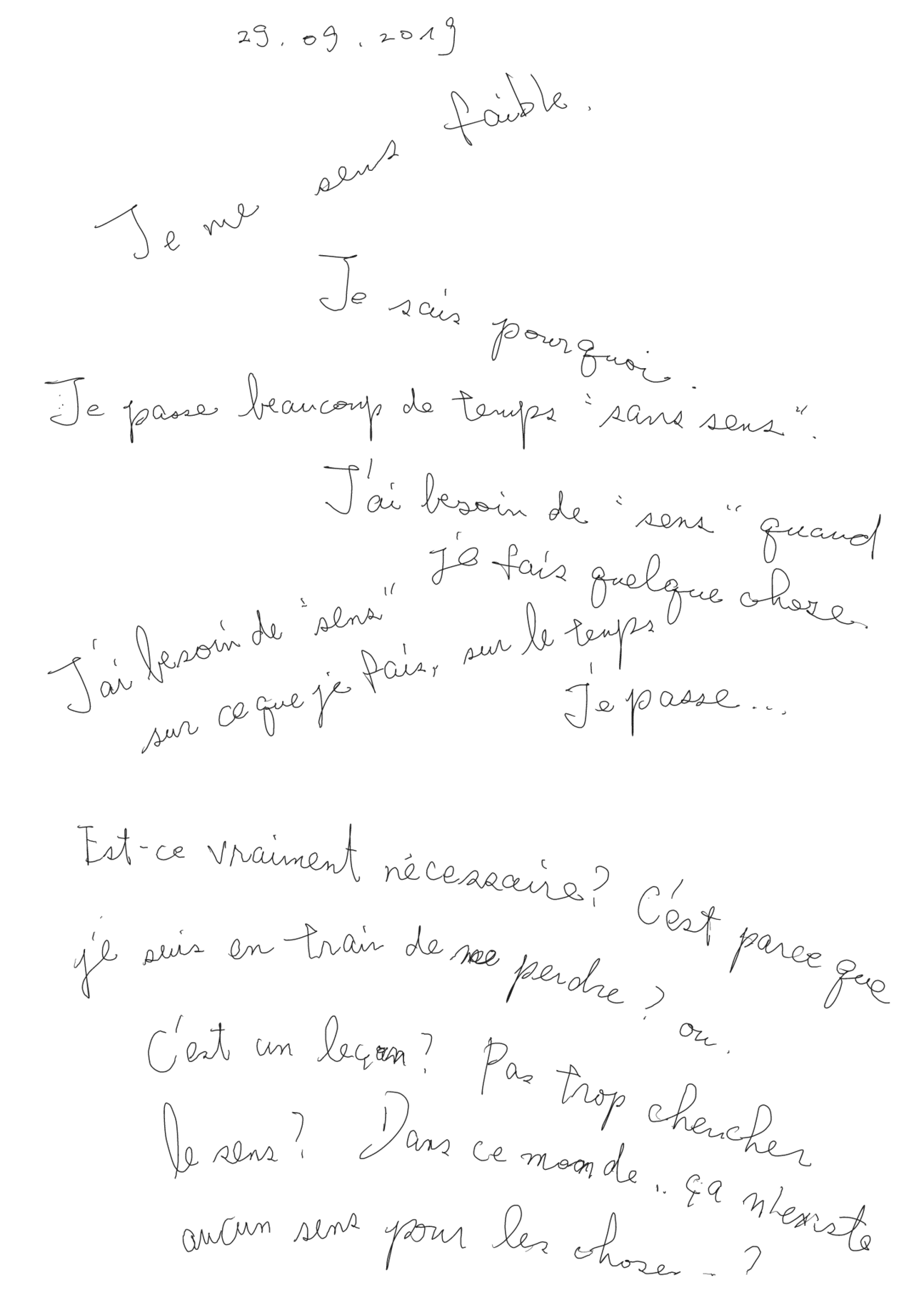 Sens 意味 29 09 19 Hilog Kokoro To Art Bruxelles Note