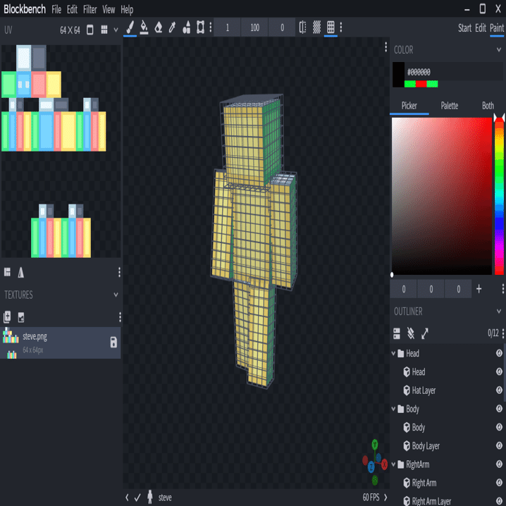 Blockbench ブロックベンチ でマイクラのスキンを作ってみよう Coderdojo名護 Note