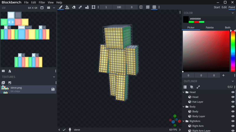 Blockbench ブロックベンチ でマイクラのスキンを作ってみよう Coderdojo名護 Note