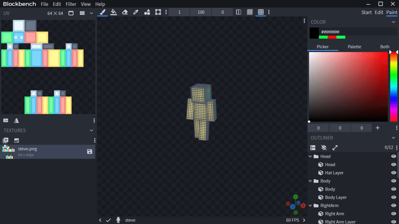 Blockbench ブロックベンチ でマイクラのスキンを作ってみよう Coderdojo名護 Note