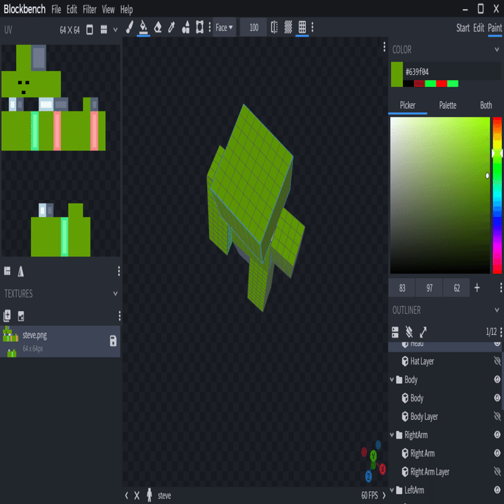 Blockbench ブロックベンチ でマイクラのスキンを作ってみよう Coderdojo名護 Note