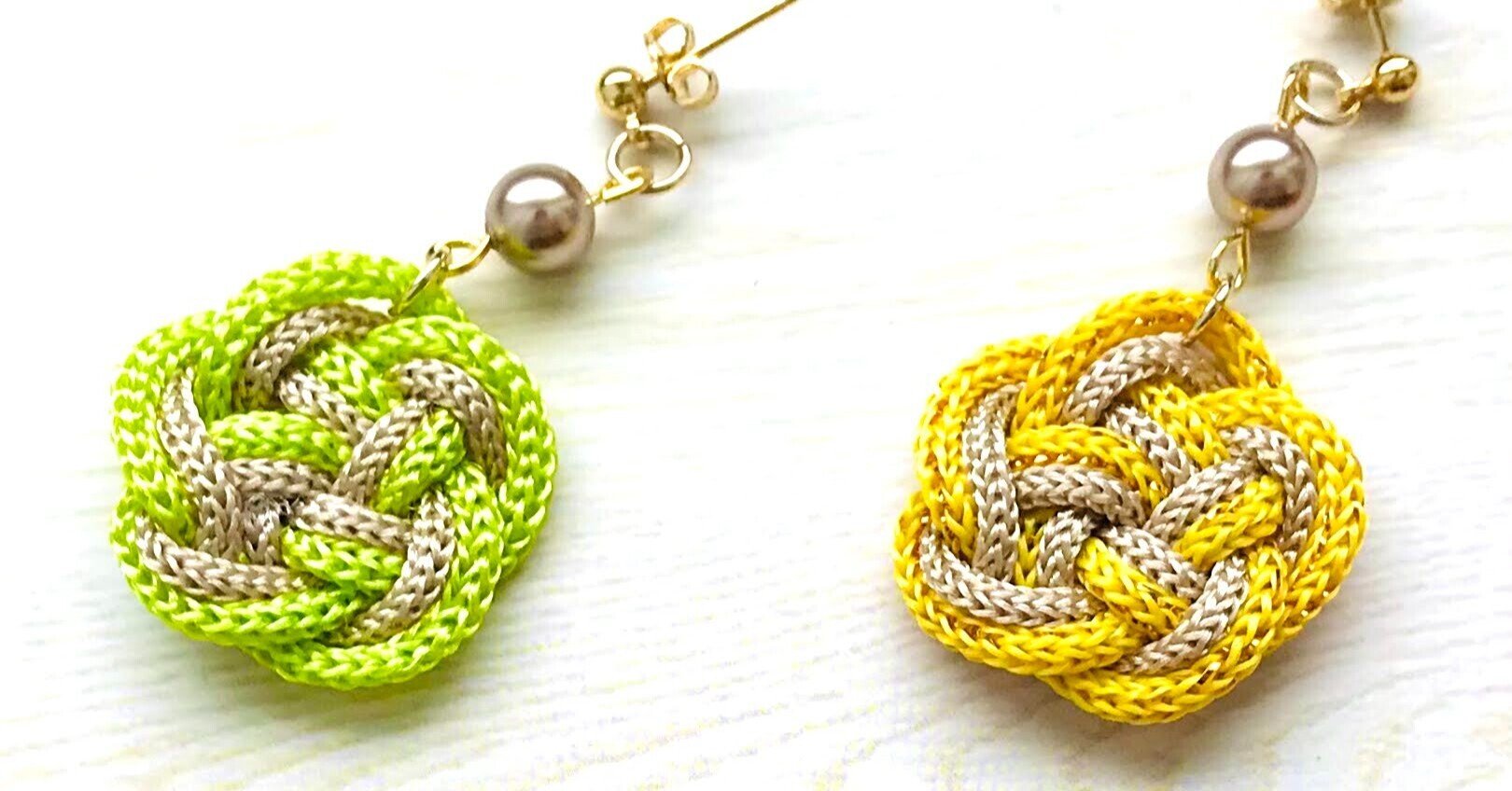 ヨーヨーシリーズ 》水引 ビーズ ピアス ハンドメイド