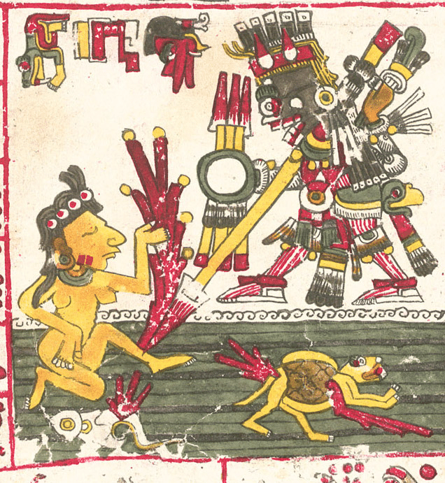 メキシコ アステカ神話の守護神の絵 レプリカ お礼や感謝伝えるプチ