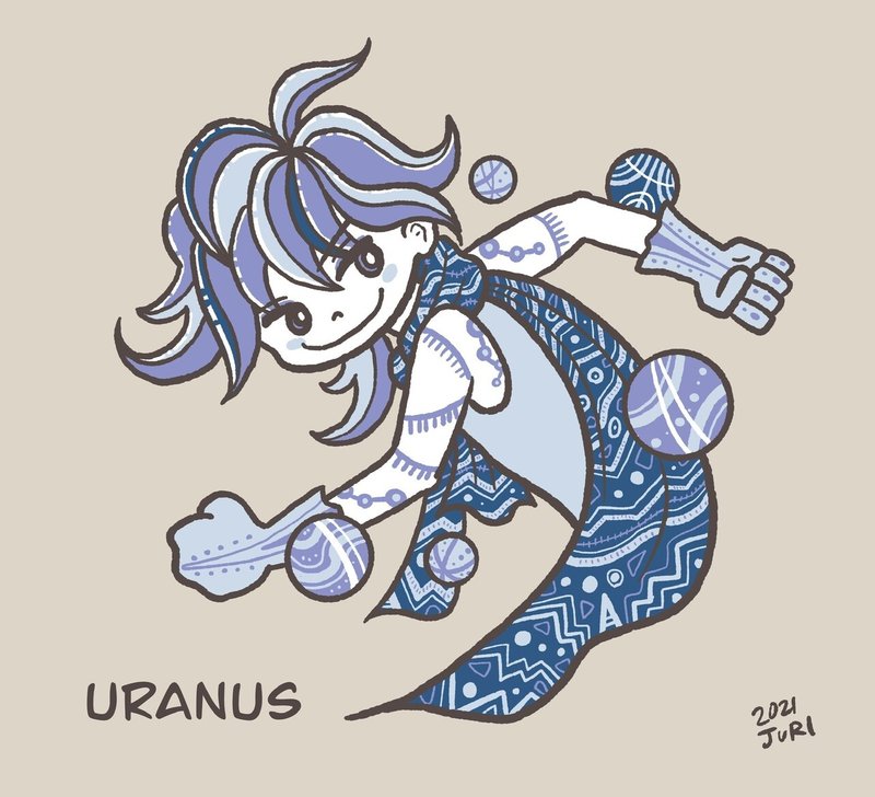 惑星の擬人化イラストを描きました 高井じゅり イラストレーター Note 惑星の擬人化イラストを描きました 高井じゅり イラストレーター Note
