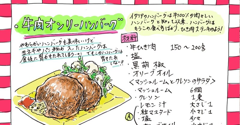牛肉オンリーハンバーグ 上だけピザ Misa Okubo イラストレシピ Note
