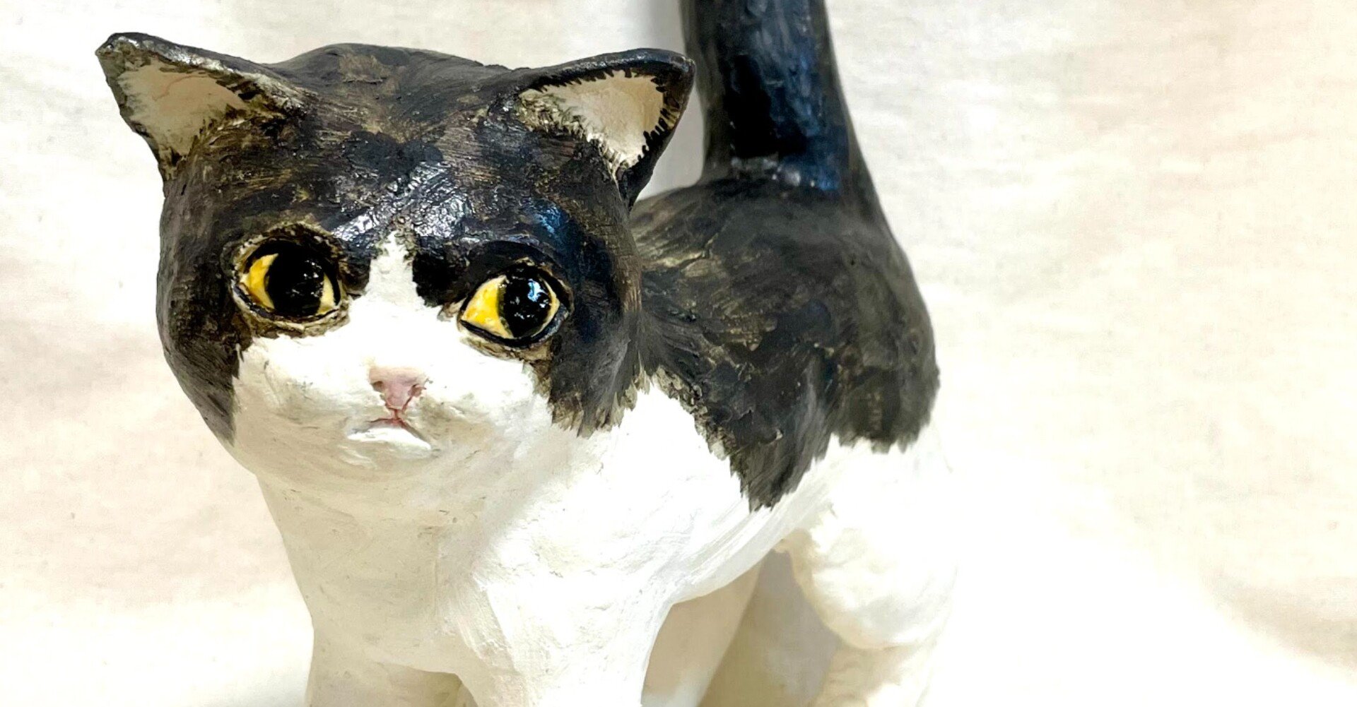 no.38 猫の置物 完成編｜Nao🍎＠陶芸主婦