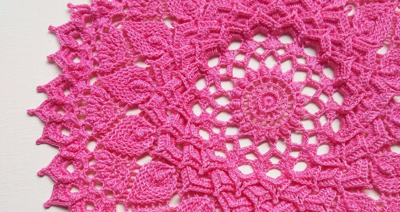 ハンドメイド レース編み ドイリー No.13 ハンドメイド レース編みドイリー No.13 その他インテリア雑貨