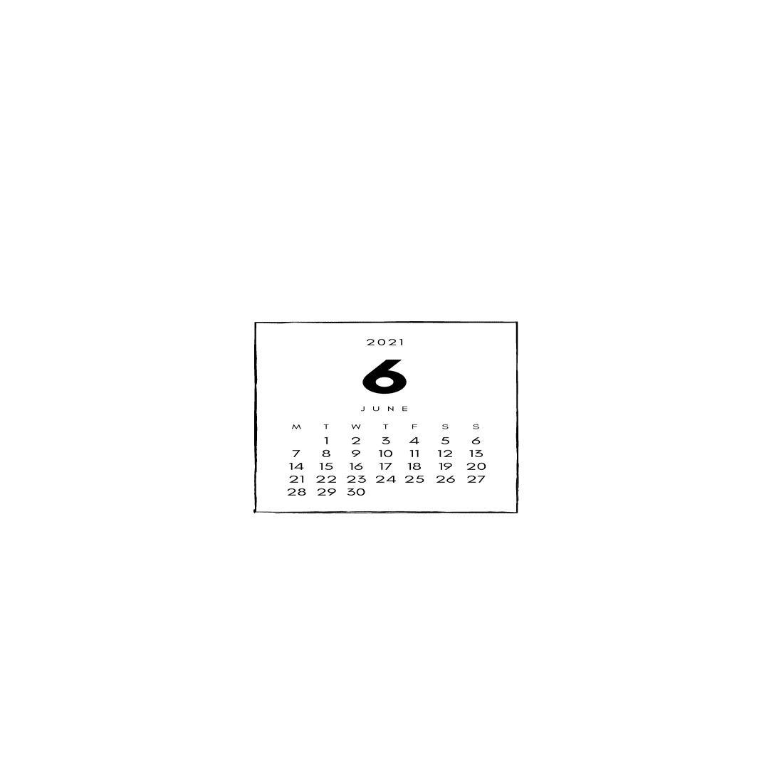 21年6月のカレンダー Pandalabo 日付シート配信時々ねこ Note