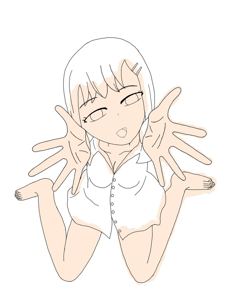 お絵描き 線画終わり 肌塗りしてます 39日目 木村 勇雄 Note